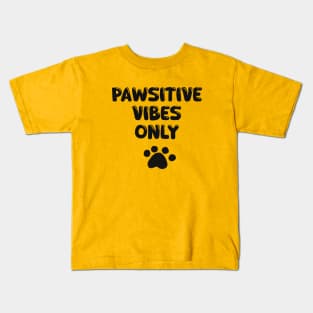 Pawsitive vibes only Cute Cat Kids T-Shirt
